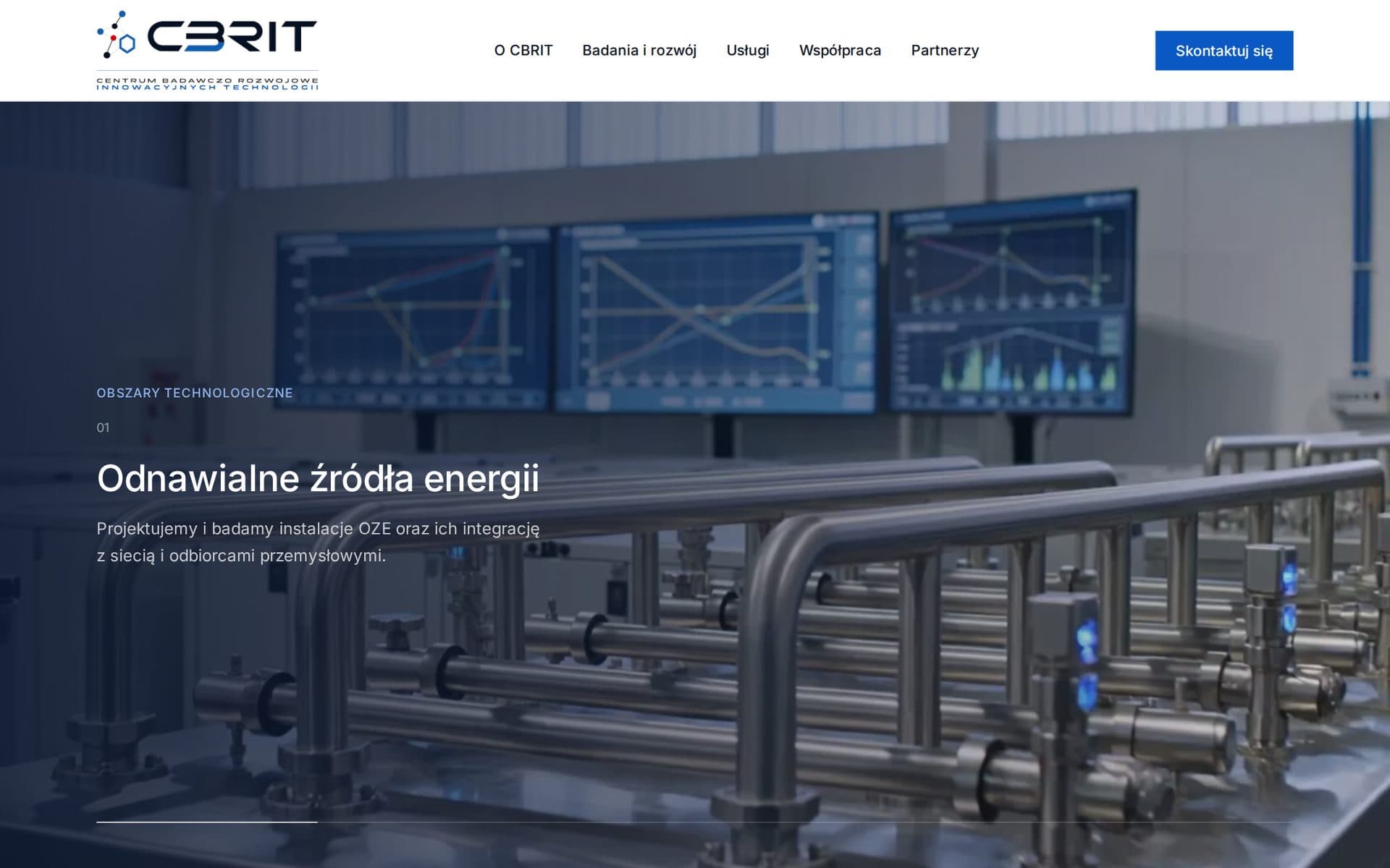 A section of the cbrit.org website describing renewable energy sources